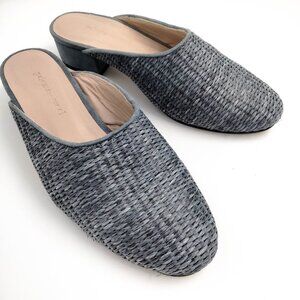 Paloma Wool Pia Woven Slides in Misty Blue Grey 37 6.5